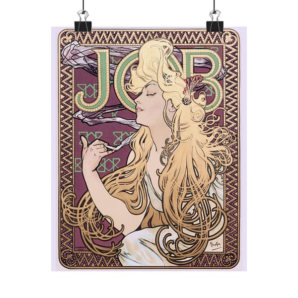 10327198960468599641_2048.jpeg Job Cigarettes ad - Alphonse Mucha (1896) - Art Nouveau Poster Print