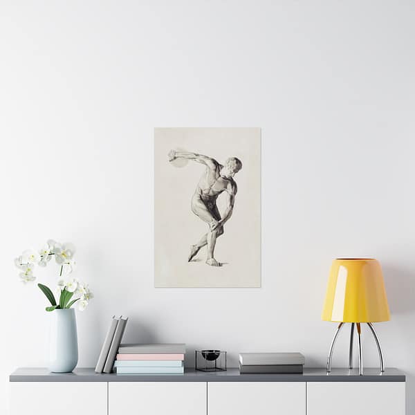 10394358285333677707_2048.jpeg Gipsmodel van Discuswerper - Male Anatomical Study - Jan Veth (c. 1874-1925) - Vintage Art Poster Print