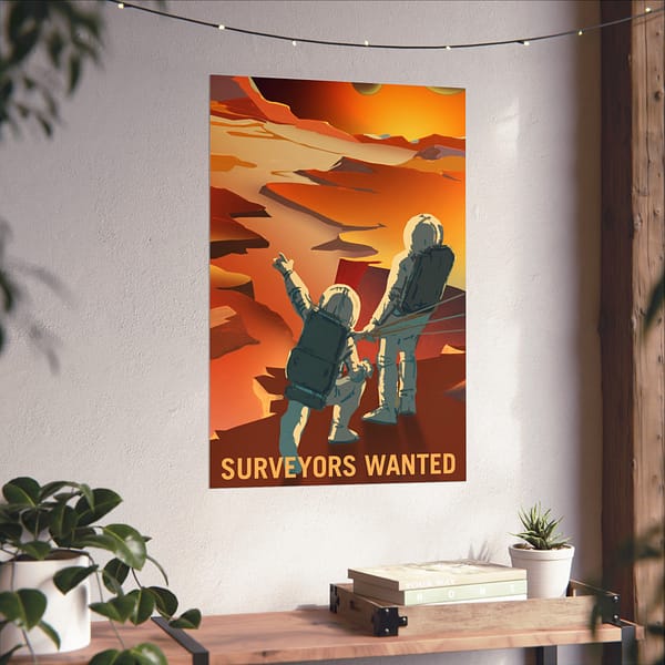 10478360828825516911_2048.jpeg Surveyors Wanted – NASA Recruitment Ad – Space Age Poster Print