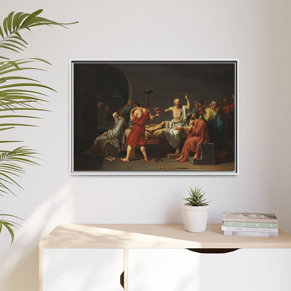 10521576098981068600_2048.jpeg The Death of Socrates – Jacques-Louis David (1787) – Classical Framed Canvas Print