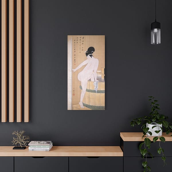 10619787282674595659_2048.jpeg Bathing in Cold Water - Kitagawa Utamaro (c. 1799) - Japanese Woodblock Canvas Print