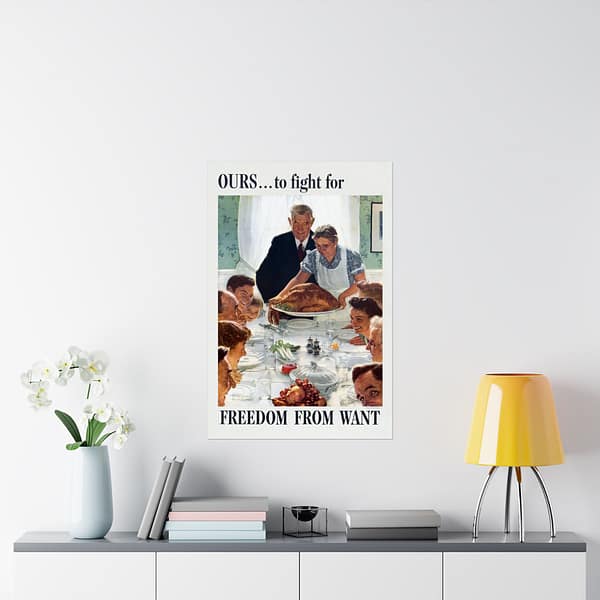10672885577503824558_2048.jpeg OURS... to fight for - Freedom From Want - Norman Rockwell (1943) - Patriotic WWII Poster Print
