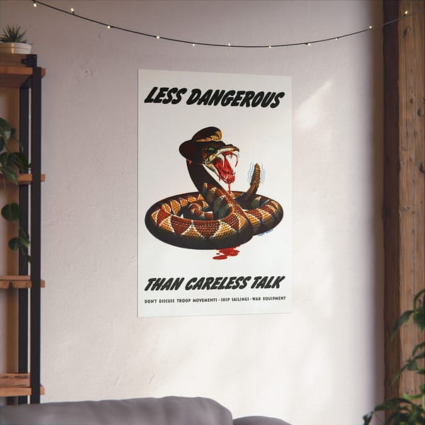 10689639322769394619_2048.jpeg Less Dangerous Than Careless Talk - Albert Dorne (1944) - Patriotic WWII Poster Print