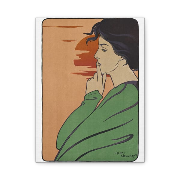 10780767743103138231_2048.jpeg L'Heure du Silence - Henri Georges J. I. Meunier (1897) - Art Nouveau Canvas Print