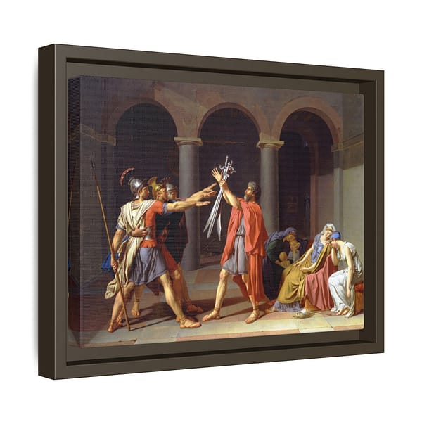 10781542622365239976_2048.jpeg Oath of the Horatii – Jacques-Louis David (1784) – Classical Framed Canvas Print