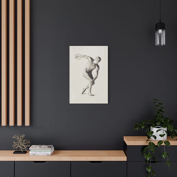10824531212943096279_2048.jpeg Gipsmodel van Discuswerper - Male Anatomical Study - Jan Veth (c. 1874-1925) - Vintage Art Canvas Print