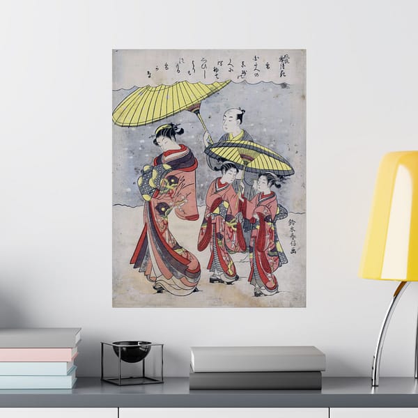 10865813299920801718_2048.jpeg Snow (Yuki) – Suzuki Harunobu (c. 1769) – Japanese Woodblock Poster Print
