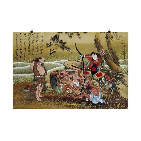 10870305170738581646_2048.jpeg Tametomo and the inhabitants of Onoshima Island – Katsushika Hokusai (1811) – Japanese Woodblock Poster Print