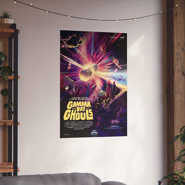 10871736960299062381_2048.jpeg Gamma Ray Ghouls - A Radiating Thriller of Cosmic Proportions! - NASA (2021) - Space Age Poster Print
