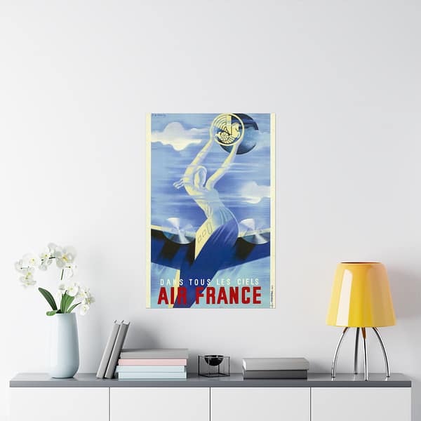 10885326061954362273_2048.jpeg Dans tous les ciels, Air France – Roger de Valerio (c. 1930s) – Vintage Travel Poster Print