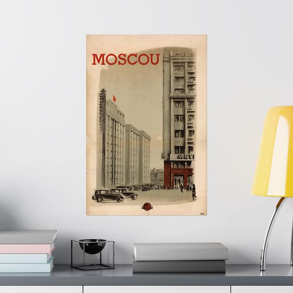10963452071010495512_2048.jpeg Moscou (Moscow) – Intourist (1936) – Vintage Travel Poster Print