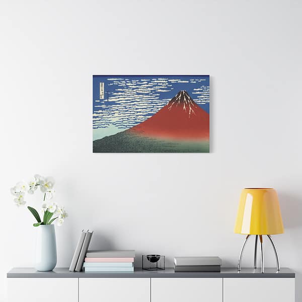 11011027530160111137_2048.jpeg Red Fuji (South Wind, Clear Sky) – Katsushika Hokusai (c. 1830-32) – Japanese Woodblock Canvas Print