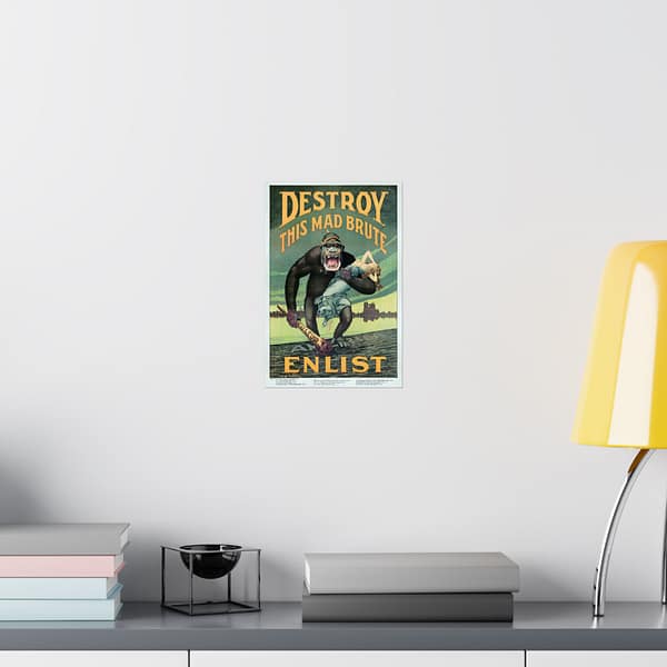 11081468919935751689_2048.jpeg Destroy this Mad Brute - Enlist - Harry Ryle Hopps (1917) - Patriotic WWI Poster Print