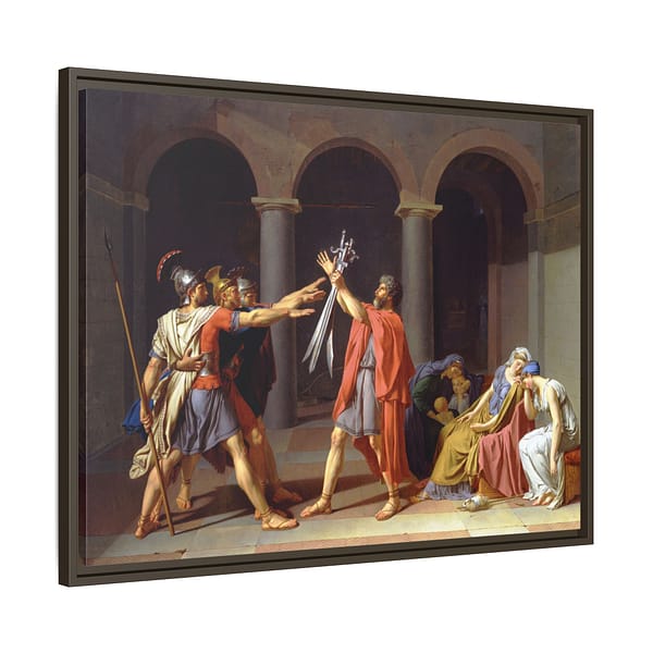 11142465703440442054_2048.jpeg Oath of the Horatii – Jacques-Louis David (1784) – Classical Framed Canvas Print
