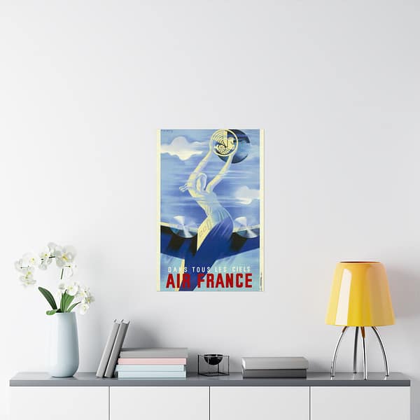 11236764076647457707_2048.jpeg Dans tous les ciels, Air France – Roger de Valerio (c. 1930s) – Vintage Travel Poster Print