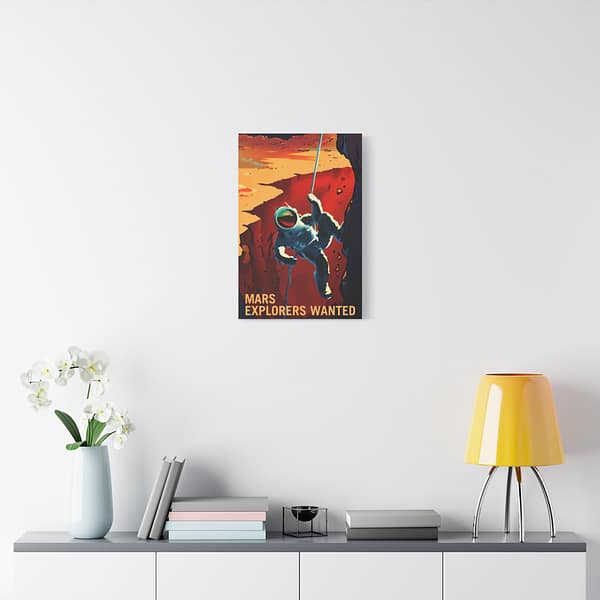 11346532577611885445_2048.jpeg Mars Explorers Wanted – NASA Recruitment Ad – Space Age Canvas Print