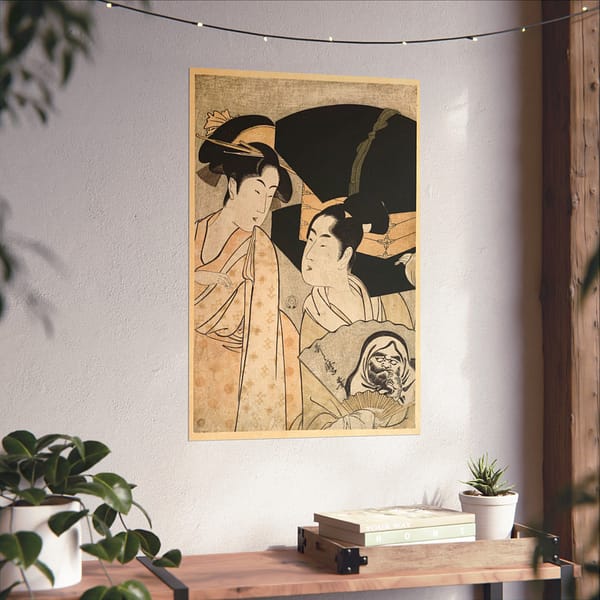 11373953929450923855_2048.jpeg Woman and Fan Vendor - Kitagawa Utamaro (c. 1790s) - Japanese Woodblock Poster Print