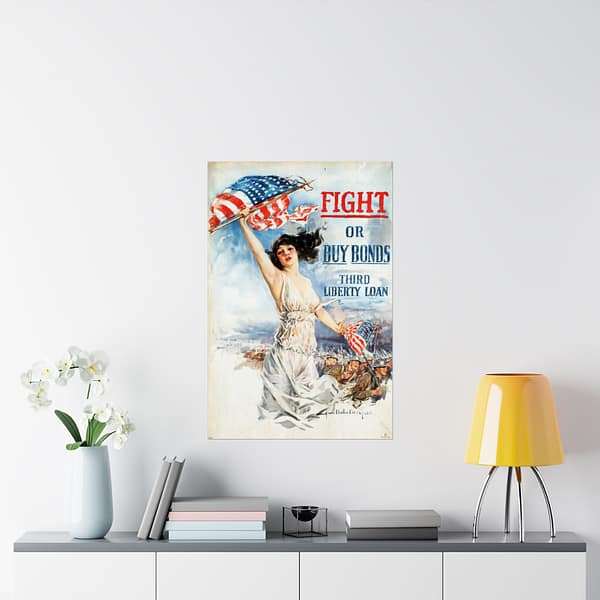 11427866007676882149_2048.jpeg Fight or Buy Bonds - Third Liberty Loan - Howard Chandler Christy (1917) - Patriotic WWI Poster Print