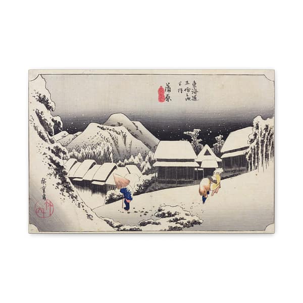 11470601292503796791_2048.jpeg Evening Snow at Kanbara – Utagawa Hiroshige (1833) – Japanese Woodblock Canvas Print