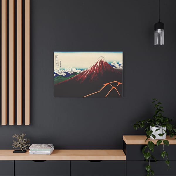 11564032154368097138_2048.jpeg Thunderstorm Beneath the Summit (Sanka Hakuu, Black Fuji) - Katsushika Hokusai (c. 1830-32) - Japanese Woodblock Canvas Print