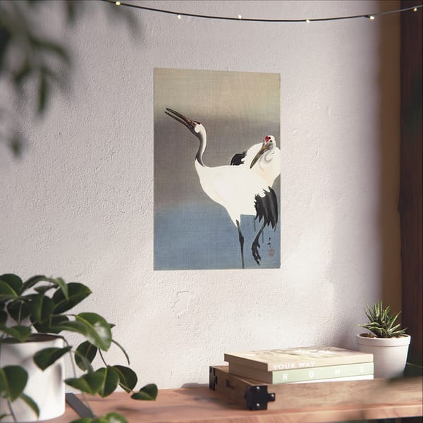 11590026931398144077_2048-1.jpeg Two Cranes – Ohara Koson (c. 1910) – Japanese Woodblock Poster Print