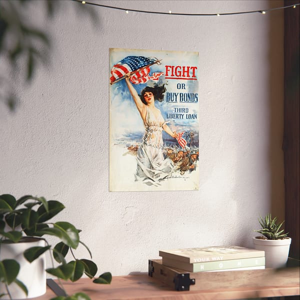 11663053590190067004_2048.jpeg Fight or Buy Bonds - Third Liberty Loan - Howard Chandler Christy (1917) - Patriotic WWI Poster Print