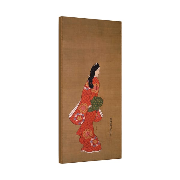 11841231799598974526_2048.jpeg Beauty Looking Back - Hishikawa Moronobu (c. 17th century) - Japanese Woodblock Canvas Print