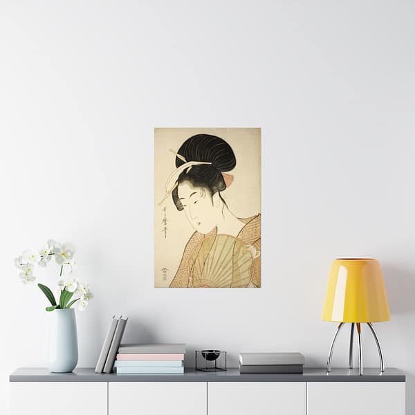 11851143951787937088_2048.jpeg Woman Holding a Round Fan - Kitagawa Utamaro (c. 1792-1802) - Japanese Woodblock Poster Print