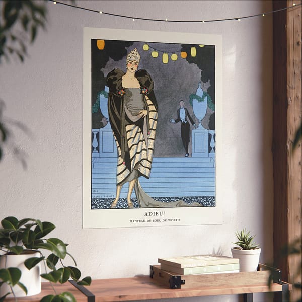 11867762209931651169_2048.jpeg Adieu! Manteau du soir, de Worth - George Barbier (1921) - Art Deco Poster Print