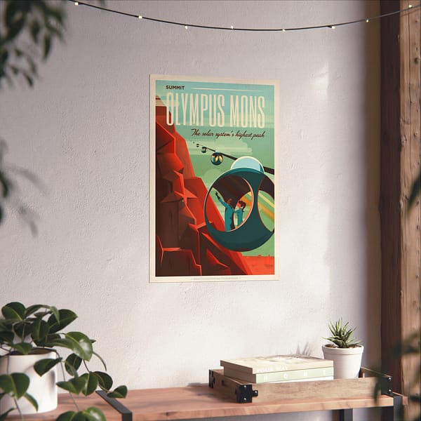 11879510654115670533_2048.jpeg Olympus Mons - The Solar System's Highest Peak - NASA Travel Ad (2015) - Space Age Poster Print