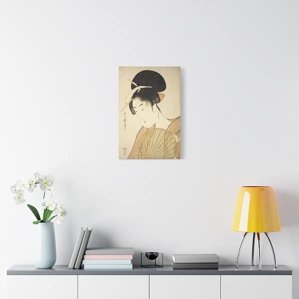 11926605576313517077_2048.jpeg Woman Holding a Round Fan - Kitagawa Utamaro (c. 1792-1802) - Japanese Woodblock Canvas Print