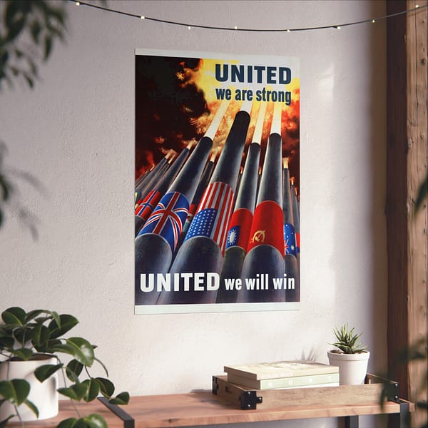 12013932836760233919_2048.jpeg United We Are Strong - United We Will Win - Henry Koerner (1943) - Patriotic WWII Poster Print