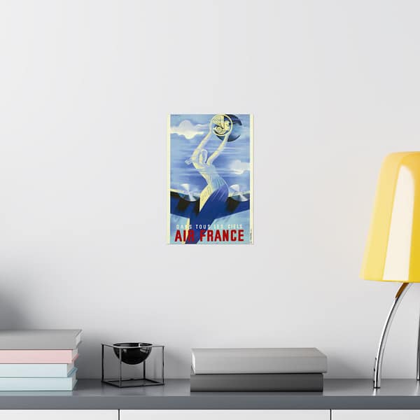 12026132959935111510_2048.jpeg Dans tous les ciels, Air France – Roger de Valerio (c. 1930s) – Vintage Travel Poster Print