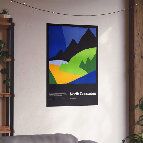 1204970250726818389_2048.jpeg North Cascades – National Park Service (1972) – Vintage Travel Poster Print