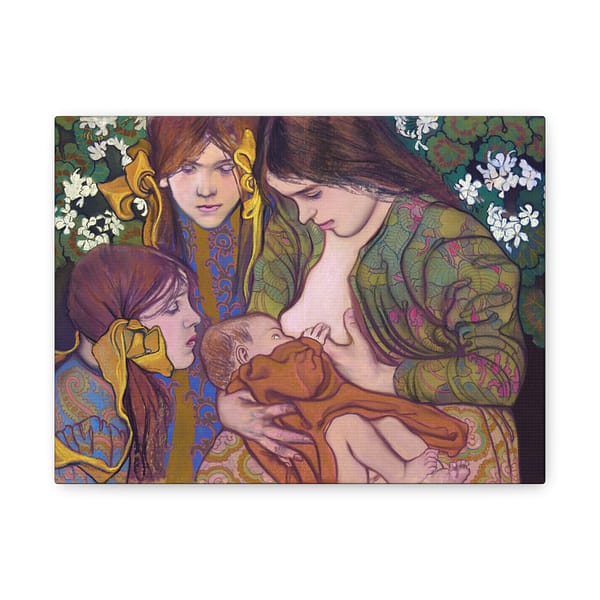 12063703699381356836_2048.jpeg Motherhood (Macierzynstwo) – Stanisław Wyspiański (1905) – Impressionist Canvas Print