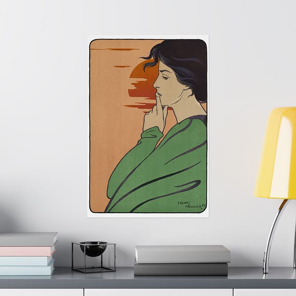 12070173317792390242_2048.jpeg L'Heure du Silence - Henri Georges J. I. Meunier (1897) - Art Nouveau Poster Print