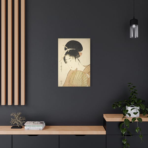 12081546339267570014_2048.jpeg Woman Holding a Round Fan - Kitagawa Utamaro (c. 1792-1802) - Japanese Woodblock Canvas Print