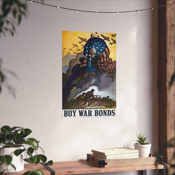 12112864560511860314_2048.jpeg Buy War Bonds - Newell Convers Wyeth (1942) - Patriotic WWII Poster Print