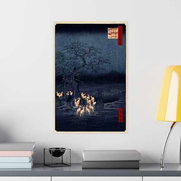 12308692180086400182_2048.jpeg Fox Fires on New Year's Eve at the Garment Nettle Tree at Oji - Utagawa Hiroshige (1857) - Japanese Woodblock Poster Print