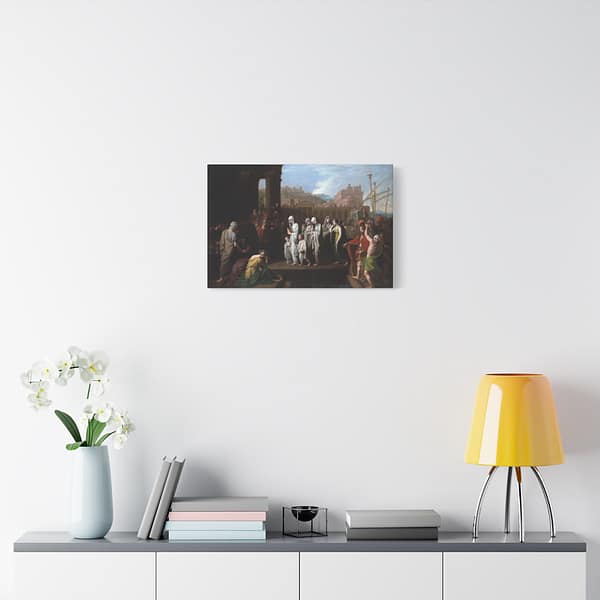 12449068929668668326_2048.jpeg Agrippina Landing at Brundisium with the Ashes of Germanicus – Benjamin West (1768) – Classical Canvas Print