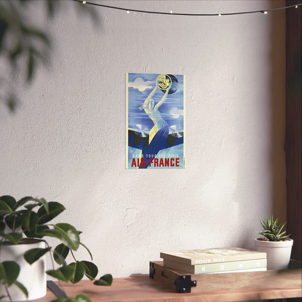 12454055806177832991_2048.jpeg Dans tous les ciels, Air France – Roger de Valerio (c. 1930s) – Vintage Travel Poster Print