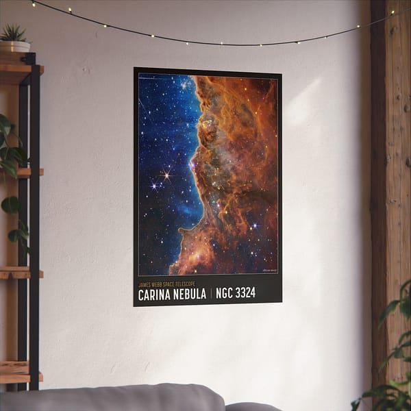 12486455838367788023_2048.jpeg Carina Nebula - NIRCam Compass Image - NASA James Webb Space Telescope - Space Age Poster Print