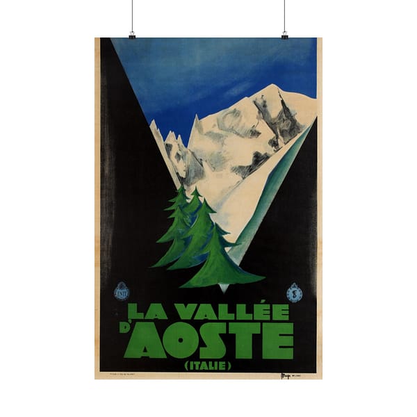 12550120157342214539_2048.jpeg La Vallee d’Aoste (Italie) – ENIT Italian National Tourist Board – Vintage Travel Poster Print