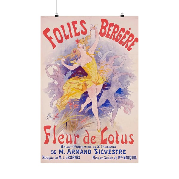 1257384329959275816_2048.jpeg Folies Bergère, Fleur de Lotus – Jules Chéret (1893) – Art Nouveau Poster Print