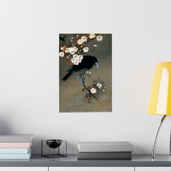 12575242063663092487_2048.jpeg Crow and Blossom – Ohara Koson (c. 1910) – Japanese Woodblock Poster Print