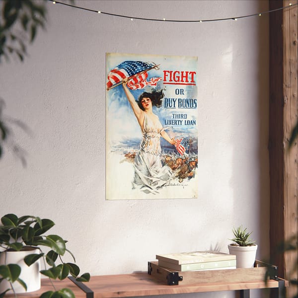 12620522380294200911_2048.jpeg Fight or Buy Bonds - Third Liberty Loan - Howard Chandler Christy (1917) - Patriotic WWI Poster Print