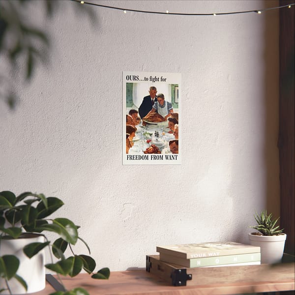 12692477730111087726_2048.jpeg OURS... to fight for - Freedom From Want - Norman Rockwell (1943) - Patriotic WWII Poster Print