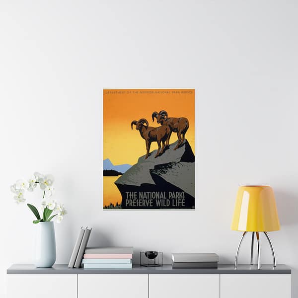 12779888391802344929_2048.jpeg The National Parks Preserve Wild Life – Works Progress Administration (c. 1930s) – Vintage Travel Poster Print