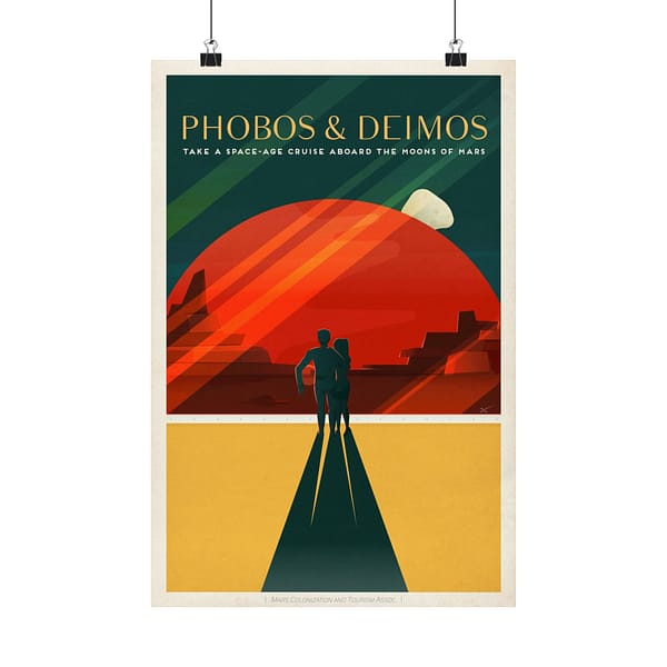 12791638502071617575_2048.jpeg Phobos and Deimos - Take a Space-Age Cruise Aboard the Moons of Mars - NASA Travel Ad (2015) - Space Age Poster Print