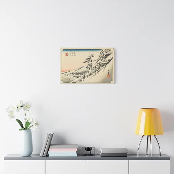 12869673222173334945_2048.jpeg Kameyama, Clear Weather After Snow - Utagawa Hiroshige (c. 1832-33) - Japanese Woodblock Canvas Print